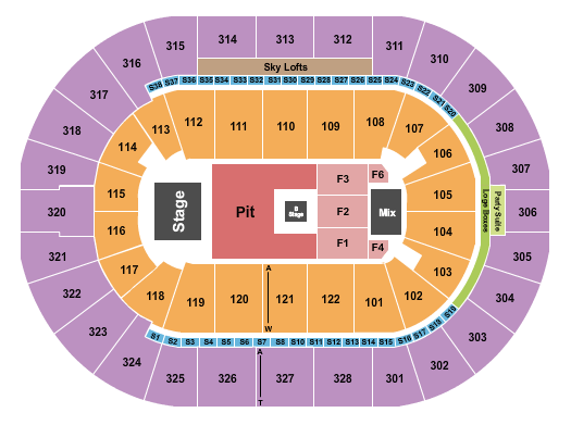 BOK Center Nine Inch Nails Seating Chart